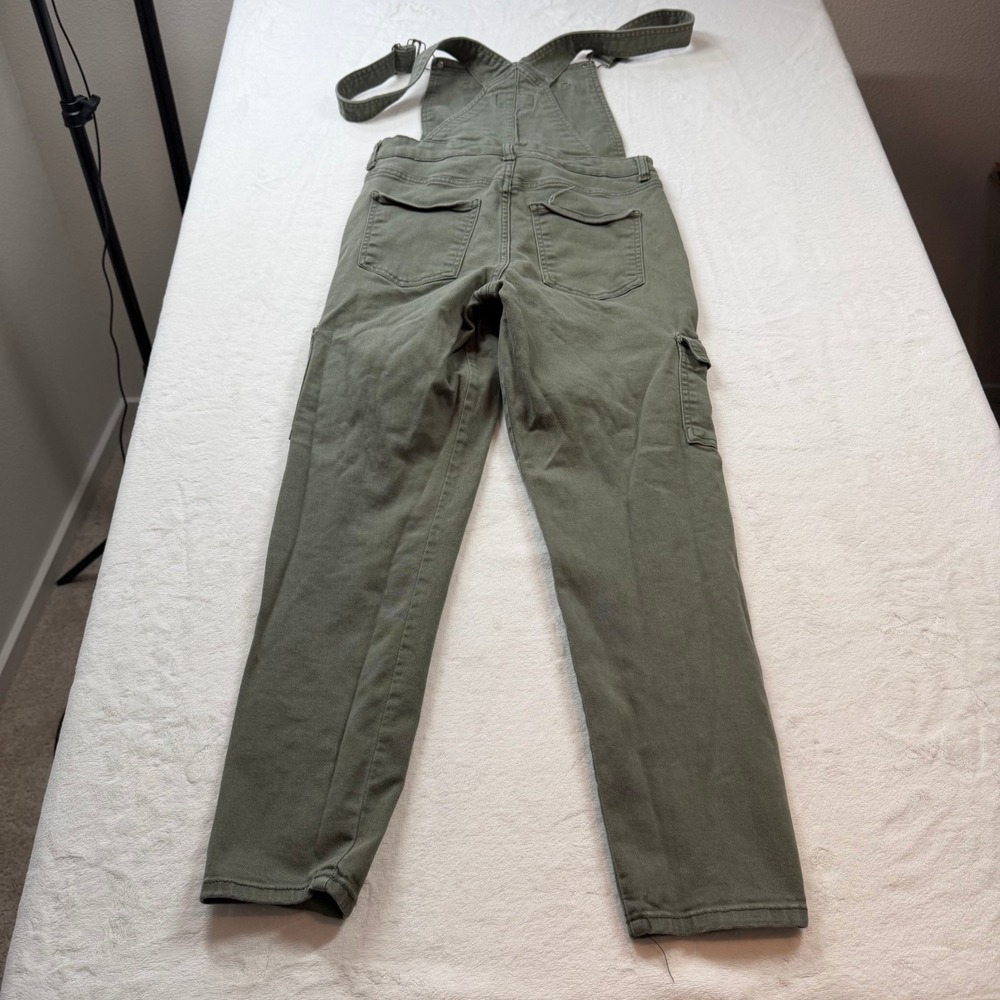 Forever 21 Olive Green Cargo Denim Overalls - Picture 8 of 13